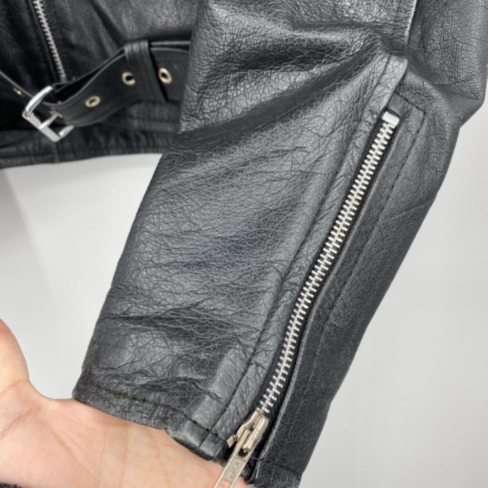 Vintage Wilsons Leather Motorcycle Biker Jacket M - Picture 7 of 8